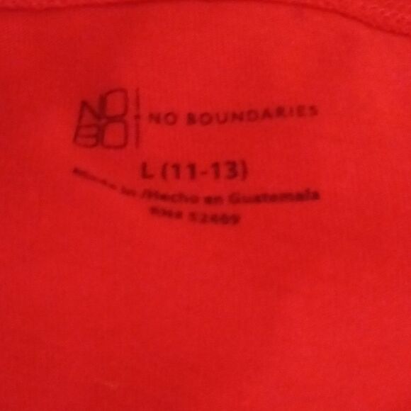 Red long sleeve cross shirt I Can't But I know a Guy tshirt Sz L Juniors - Picture 5 of 5